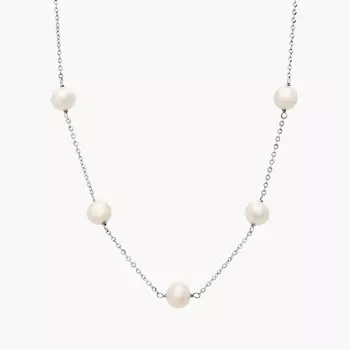 Ожерелье из пресноводного жемчуга, белое золото 14 карат Blue Nile