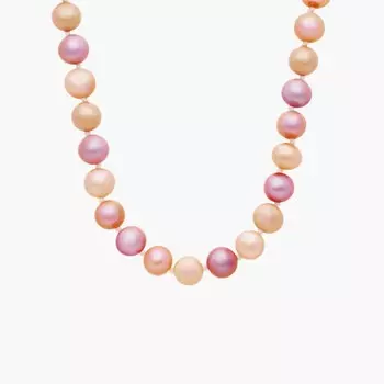 Ожерелье из разноцветного пресноводного культивированного жемчуга с застежкой в форме сердца из стерлингового серебра Blue Nile