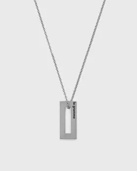 Ожерелье Le Gramme 1.5G-Polished And Brushed Sterling Silver-Rectangle-Necklace, серебряный
