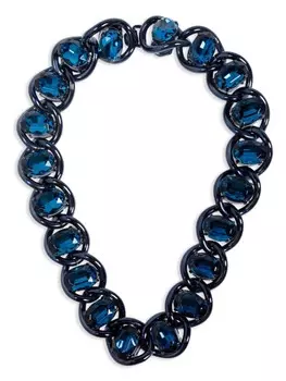 Ожерелье Marni, украшенное кристаллами, синий