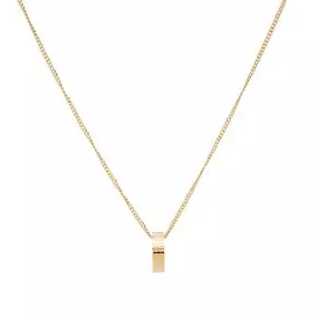 Ожерелье Mm6 Maison Margiela Number Logo Ring Necklace, цвет Polished Gold