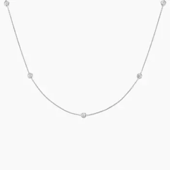 Ожерелье с бриллиантами Bezel Strand 18 дюймов (1/3 карата) Brilliant Earth