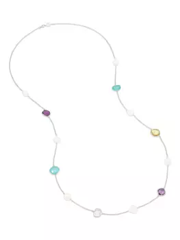 Ожерелье с драгоценными камнями DOWER AND HALL, серебряный