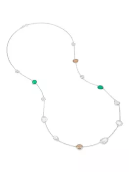 Ожерелье с драгоценными камнями DOWER AND HALL, серебряный