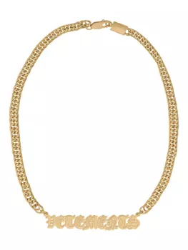 Ожерелье с готическим логотипом VETEMENTS, золотой