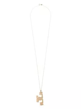 Ожерелье с подвеской-логотипом Tory Burch, золотой