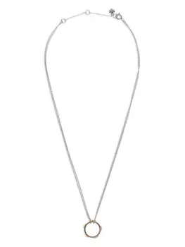 Ожерелье с подвеской-логотипом Tory Burch, серебряный