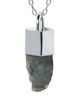 Ожерелье с подвеской-талисманом из аквамарина Parts of Four, серебряный