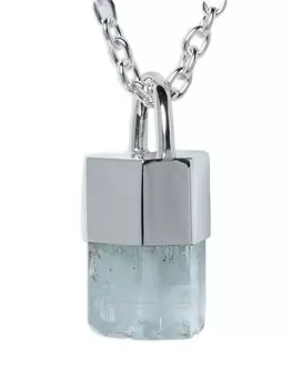 Ожерелье с подвеской-талисманом из аквамарина Parts of Four, серебряный