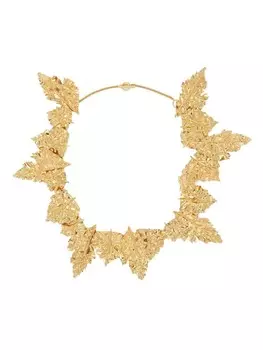 Ожерелье с подвеской в форме листа Jil Sander, золотой