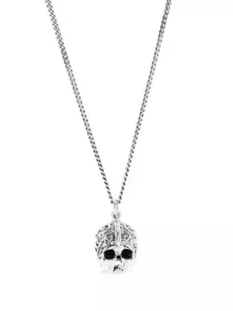 Ожерелье с подвеской в виде черепа-арабески Emanuele Bicocchi, серебяный