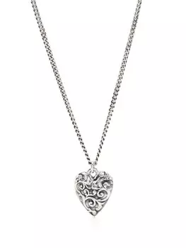 Ожерелье с подвеской в виде сердца «Арабески» Emanuele Bicocchi, серебряный