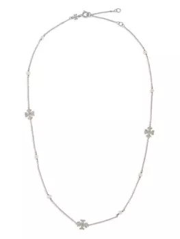 Ожерелье Tory Burch Kira, серебристый