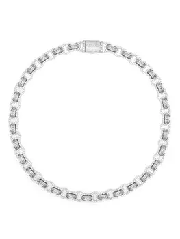 Ожерелье, украшенное кристаллами DARKAI, серебряный