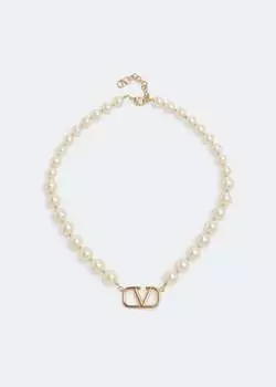Ожерелье VALENTINO GARAVANI VLogo Signature pearl necklace, белый