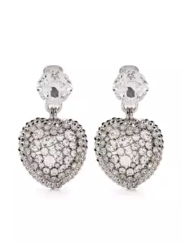 Ожерелье в форме сердца, украшенное кристаллами Alessandra Rich, серебяный