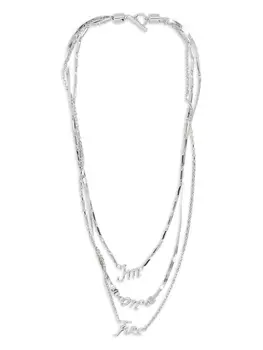 Ожерелье «Я в огне» Jil Sander, серебряный