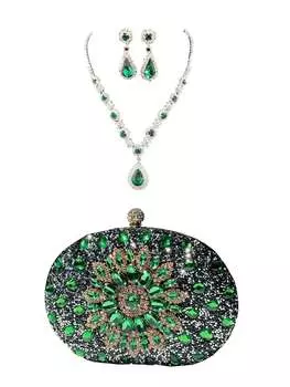 Ожерелье женское, зеленый