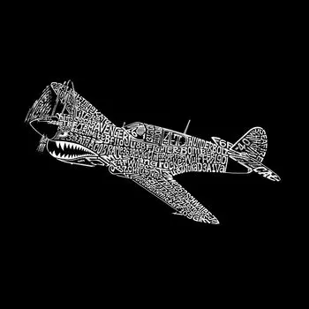 P40 — мужская футболка с рисунком Word Art LA Pop Art, черный