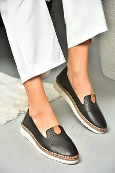 P5555001 Черная женская обувь Fox Shoes