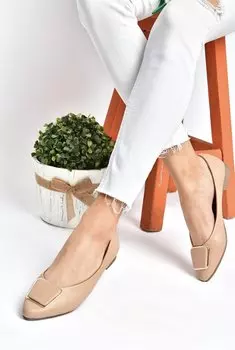 P726776309 Женские балетки с кожаной пряжкой Fox Shoes