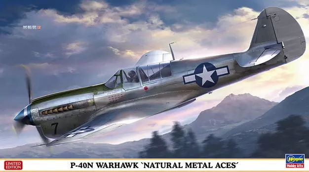 P-40N Warhawk (Natural Metal Aces) 1:48 Хасегава 07516 HASEGAWA