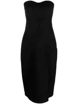 P.A.R.O.S.H. bandeau wool dress, черный