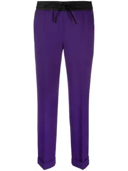 P.A.R.O.S.H. drawstring-waistband virgin wool trousers, фиолетовый