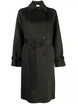 P.A.R.O.S.H. двубортное пальто с поясом, зеленый