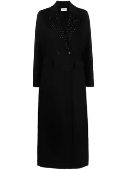 P.A.R.O.S.H. двубортное пальто с заклепками, черный
