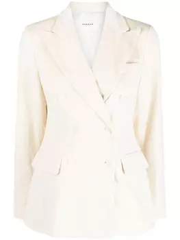 P.A.R.O.S.H. двубортный вельветовый блейзер, нейтральный цвет