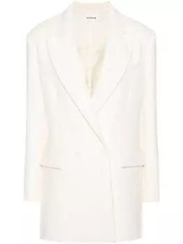 P.A.R.O.S.H. двубортный твиловый блейзер, нейтральный цвет