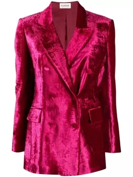 P.A.R.O.S.H. двубортный бархатный блейзер, розовый