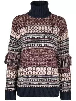 P.A.R.O.S.H. джемпер с бахромой, синий