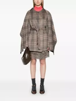 P.A.R.O.S.H. клетчатое пальто, коричневый