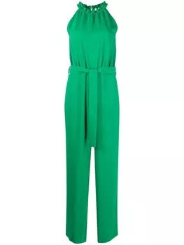 P.A.R.O.S.H. комбинезон с вырезом халтер и поясом, зеленый