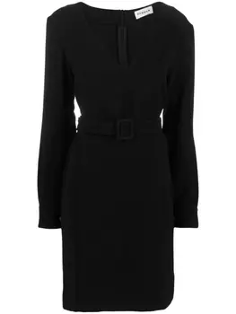 P.A.R.O.S.H. платье мини с V-образным вырезом и поясом, черный