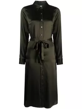 P.A.R.O.S.H. платье миди из шелка, зеленый