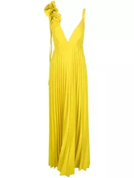 P.A.R.O.S.H. плиссированное платье без рукавов, желтый