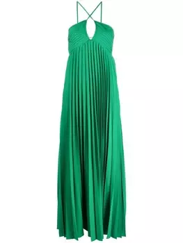 P.A.R.O.S.H. плиссированное платье макси Palmer, зеленый