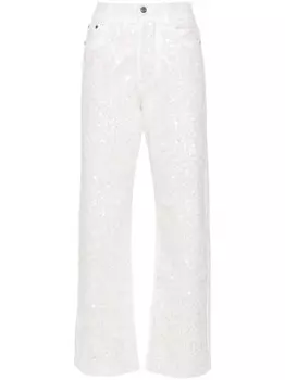 P.A.R.O.S.H. прямые джинсы Guff с пайетками, белый