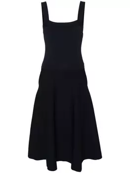 P.A.R.O.S.H. расклешенное платье миди, синий