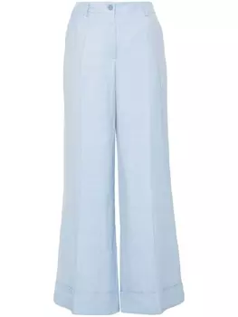 P.A.R.O.S.H. расклешенные брюки со складками, синий