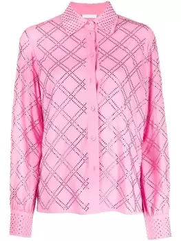 P.A.R.O.S.H. рубашка Camicia с кристаллами, розовый
