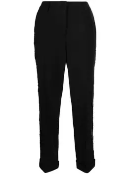 P.A.R.O.S.H. sequin-detail tapered-leg trousers, черный