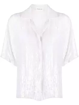 P.A.R.O.S.H. sequinned short-sleeve shirt, белый