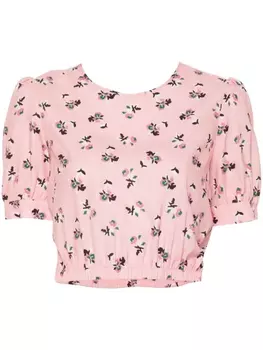 P.A.R.O.S.H. шелковая блузка с цветочным принтом, розовый