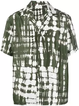 P.A.R.O.S.H. шелковая рубашка с графичным принтом, зеленый
