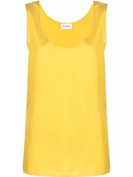P.A.R.O.S.H. шелковый топ с U-образным вырезом, желтый