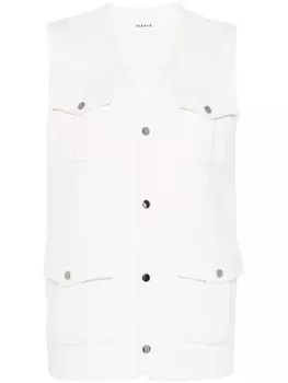 P.A.R.O.S.H. шерстяной жилет с V-образным вырезом, белый